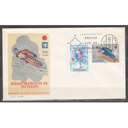 España Spain 2074/75 1972 XI Juegos Olímpicos de invierno en Sapporo SPD Sobre Primer Día España Spain 2074/75 1972 XI Juegos Olímpicos de invierno en Sapporo SPD Sobre Primer Día