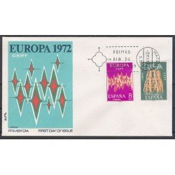 España Spain 2090/91 1972 Europa Cept SPD Sobre Primer Día España Spain 2090/91 1972 Europa Cept SPD Sobre Primer Día