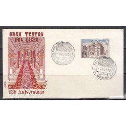 España Spain 2114 1972 125 Aniversario del Gran Teatro del Liceo SPD Sobre Primer Día España Spain 2114 1972 125 Aniversario del Gran Teatro del Liceo SPD Sobre Primer Día