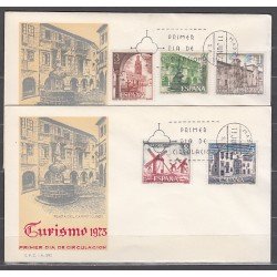 España Spain 2129/33 1973 Serie turística SPD Sobre Primer Día España Spain 2129/33 1973 Serie turística SPD Sobre Primer Día