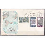 España Spain 2164/66 V 1973 Centenario  de la Imprenta SPD Sobre Primer Día