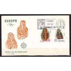 España Spain 2177/78 1974 Europa Cept SPD Sobre Primer Día España Spain 2177/78 1974 Europa Cept SPD Sobre Primer Día