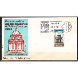 España Spain 2183 1974 I Centenario de la Academia Española de Bellas Artes SPD Sobre Primer Día España Spain 2183 1974 I Centenario de la Academia Española de Bellas Artes SPD Sobre Primer Día