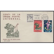 España Spain 2211/12 1974 Centenario de la Unión Postal Universal SPD Sobre Primer Día