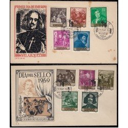 España Spain 1238/47 1959 II Centenario Cuadros de Velázquez SPD Sobres Primer Día España Spain 1238/47 1959 II Centenario Cuadros de Velázquez SPD Sobres Primer Día
