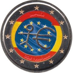 España 2009 2 € euros conmemorativos Color X Aniv EMU Unión Económica Monetaria España 2009 2 € euros conmemorativos Color X Aniv EMU Unión Económica Monetaria