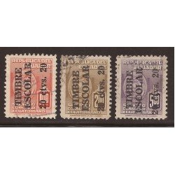 Ecuador 534/36 1951 Campaña Alfabetización Usados Ecuador 534/36 1951 Campaña Alfabetización Usados