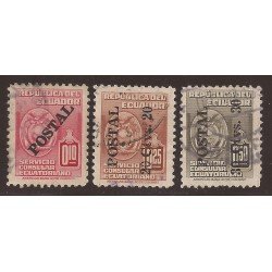 Ecuador 538/39A 1951 1952 Servicio consular Usados Ecuador 538/39A 1951 1952 Servicio consular Usados