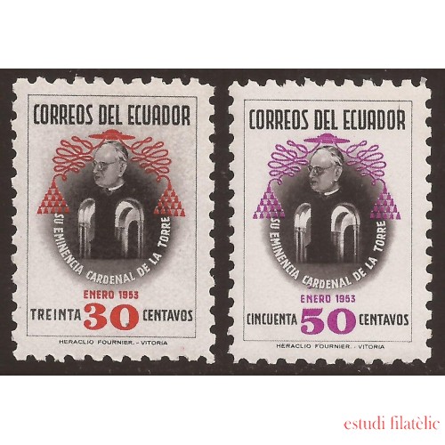 Ecuador 571/72 1953 Cardenal de la Torre MNH