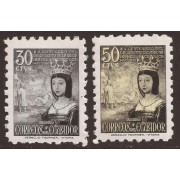 Ecuador 578/79 1954 Isabel la católica Reina MNH