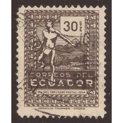 Ecuador 581 1954 Día del empleado postal Usado Ecuador 581 1954 Día del empleado postal Usado