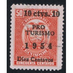 Ecuador 589 1954 Fiscal Pro Turismo Usado Ecuador 589 1954 Fiscal Pro Turismo Usado