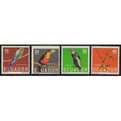 Ecuador 632/35 1958 Pájaro bird MNH Ecuador 632/35 1958 Pájaro bird MNH