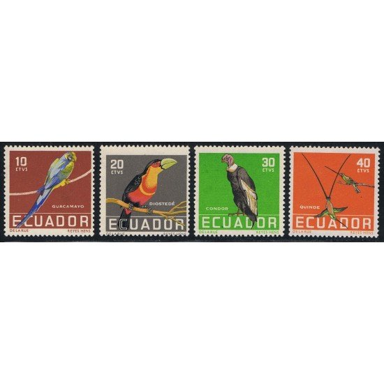 Ecuador 632/35 1958 Pájaro bird MNH Ecuador 632/35 1958 Pájaro bird MNH