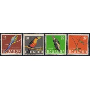 Ecuador 632/35 1958 Pájaros bird MH