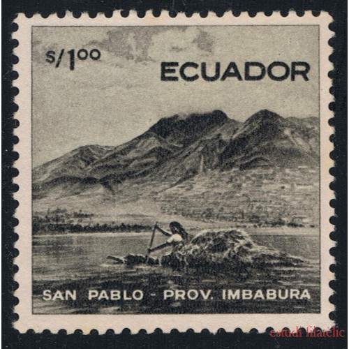 Ecuador 636 1958 Lago San Pablo Imbaura Boat MH