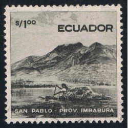 Ecuador 636 1958 Lago San Pablo Imbaura Boat Usado Ecuador 636 1958 Lago San Pablo Imbaura Boat Usado