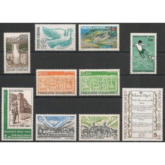 Andorra Francesa Andorre Français Año completo 1986 Andorra Francesa Andorre Français Año completo 1986