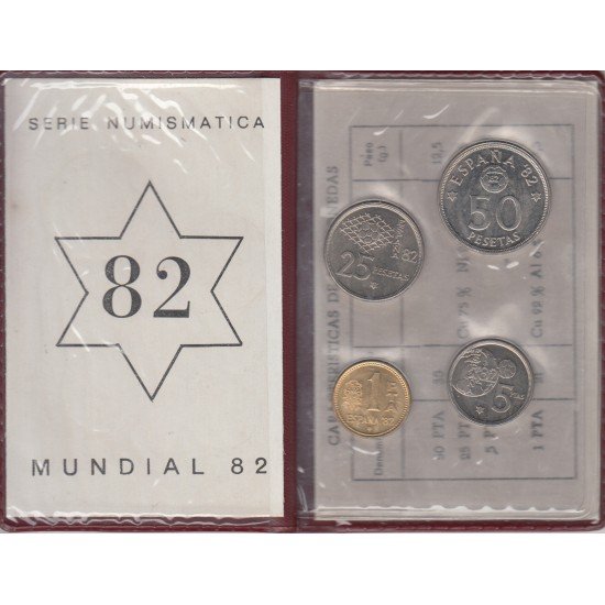 España Spain Cartera Oficial Pesetas 1980 (*19-82 ) Madrid Juan Carlos I Mundial Fútbol FNMT