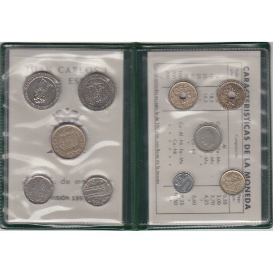 España Spain Cartera Oficial Pesetas 1992 Juan Carlos I FNMT España Spain Cartera Oficial Pesetas 1992 Juan Carlos I FNMT