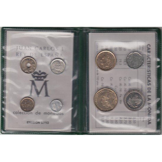 España Spain Cartera Oficial Pesetas 1993 Madrid Juan Carlos I FNMT España Spain Cartera Oficial Pesetas 1993 Madrid Juan Carlos I FNMT