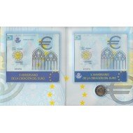 España Spain 2009 Cartera Oficial Moneda 2€ euros X aniversario  euro HB + Pruba Lujo FNMT