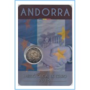 Andorra 2015 Cartera Oficial Coin Card Moneda  2 € conmemorativa Av acuerdo UE 