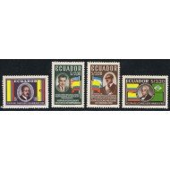 Ecuador 637/40 1958 Santamaría Nixon Villeda Maceda MNH