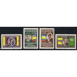Ecuador 637/40 1958 Santamaría Nixon Villeda Maceda MNH Ecuador 637/40 1958 Santamaría Nixon Villeda Maceda MNH
