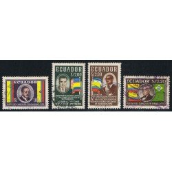 Ecuador 637/40 1958 Santamaría Nixon Villeda Maceda Usados Ecuador 637/40 1958 Santamaría Nixon Villeda Maceda Usados