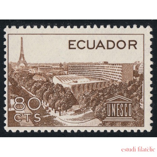 Ecuador 648 1958 UNESCO Paris Torre Eiffel MNH
