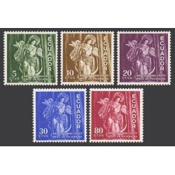 Ecuador 650/54 1959 Vírgenes de Quito Bernardo de Legarda y del Arco MH Ecuador 650/54 1959 Vírgenes de Quito Bernardo de Legarda y del Arco MH