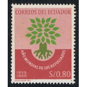 Ecuador 655 1960 Año mundial Refugiado Árbol Tree MNH
