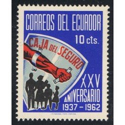 Ecuador 694 1963 25 Aniversario Caja de seguro MH Ecuador 694 1963 25 Aniversario Caja de seguro MH