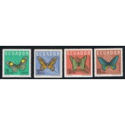 Ecuador 716/19 1964 butterfly Mariposa MNH