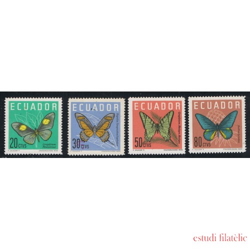 Ecuador 716/19 1964 butterfly Mariposa MNH