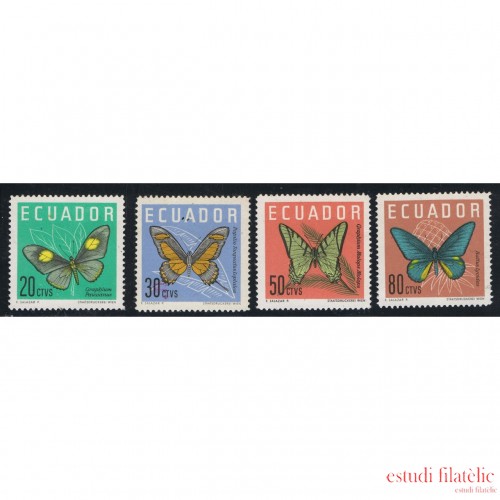 Ecuador 716/19 1964 butterfly Mariposa MH