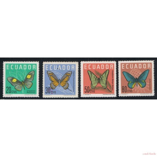 Ecuador 716/19 1964 butterfly Mariposa MH Ecuador 716/19 1964 butterfly Mariposa MH