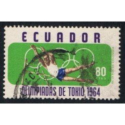 Ecuador 722 1964 Olimpiadas Tokio Olympic games Usado Ecuador 722 1964 Olimpiadas Tokio Olympic games Usado