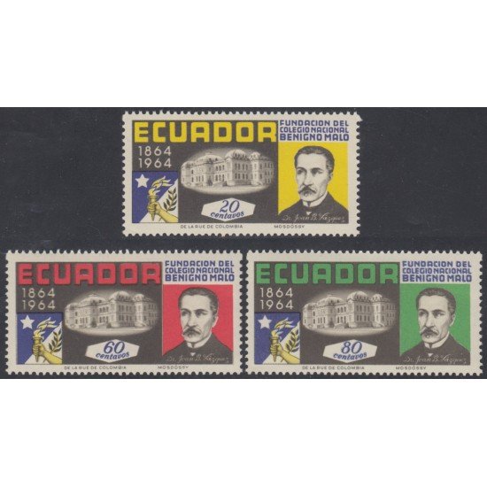 Ecuador 726/28 1965 Benigno Malo MNH Ecuador 726/28 1965 Benigno Malo MNH