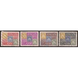 Ecuador 744/47 1965 Centenario de el sello Usados Ecuador 744/47 1965 Centenario de el sello Usados