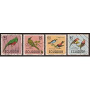 Ecuador 748/51 1966 pájaros bird Quetzal Tangara Pygargue Usados