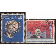 Ecuador 757/58 1967 Churchill Dag Hammarskjöld Usados