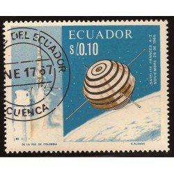 Ecuador 762 1967 Cooperación espacial Franco Americana Satélite A-1 Usado Ecuador 762 1967 Cooperación espacial Franco Americana Satélite A-1 Usado