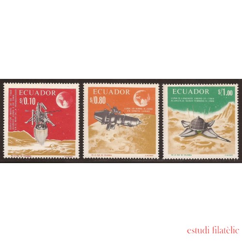 Ecuador 763/65 1967 Conquista de la luna Astro MNH