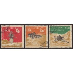 Ecuador 763/65 1967 Conquista de la luna Astro Usados Ecuador 763/65 1967 Conquista de la luna Astro Usados