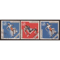 Ecuador 766/68 1967 Juegos oliímpicos Mexico Olimpic games Fútbol Football Usad Ecuador 766/68 1967 Juegos oliímpicos Mexico Olimpic games Fútbol Football Usad