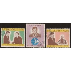 Ecuador 784/86 Keneddy Mammarskjöld Papa Paulo VI Usados Ecuador 784/86 Keneddy Mammarskjöld Papa Paulo VI Usados