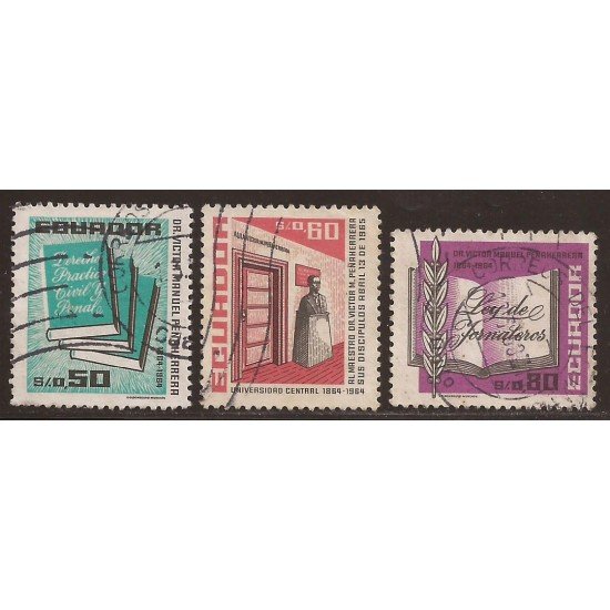 Ecuador 795/97 1968 Cº Doctor Victor Manuel Penaherrera Usados Ecuador 795/97 1968 Cº Doctor Victor Manuel Penaherrera Usados