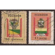 Ecuador 853/54 1970 - 1971 Escudos de  Provincias Usados